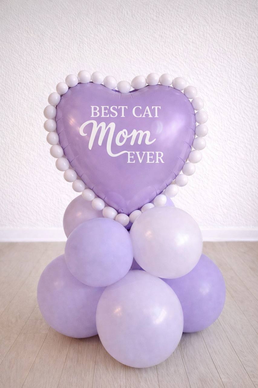 Best Cat Mom Ever Heart Arrangement